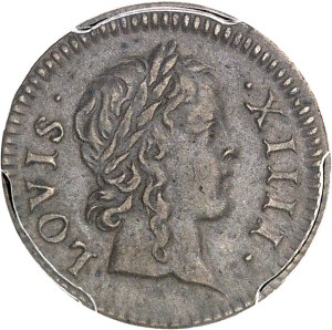 Louis XIV (1643-1715). Denier tournois 1648, A, Paris.
