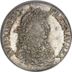 Louis XIV (1643-1715). Juvenile bust shield, 2nd effigy mark 1667, 9, Rennes.