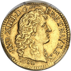 Louis XIV (1643-1715). Half-louis d'or à la tête nue 1680, A, Paris.