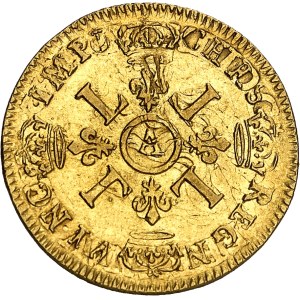 Louis XIV (1643-1715). Louis d’or aux quatre L 1694, A, Paris.
