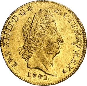 Louis XIV (1643-1715). Louis aux huit L et aux insignes, reformation 1701, A, Paris.