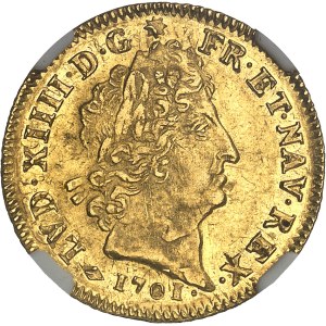 Louis XIV (1643-1715). Louis aux huit L et aux insignes, réformation 1701, BB, Strasbourg.