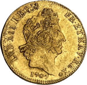 Louis XIV (1643-1715). Louis aux huit L et aux insignes, reformation 1702, A, Paris.