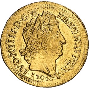 Louis XIV (1643-1715). Louis aux huit L et aux insignes, réformation 1702, CC, Besançon.