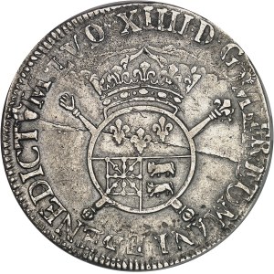 Louis XIV (1643-1715). Écu de Béarn aux insignes, réformation 170(?), Pau.