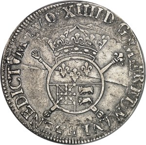 Louis XIV (1643-1715). Écu de Béarn aux insignes, reformation 170(?), Pau.
