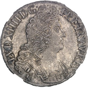 Louis XIV (1643-1715). Écu aux huit L, 2e type, flan neuf 1708, 9, Rennes.