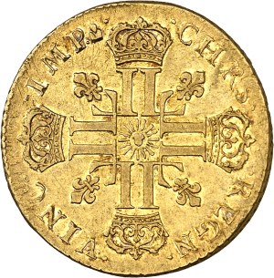 Louis XIV (1643-1715). Double louis d'or au soleil 1710, C, Caen.