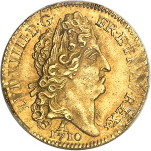Louis XIV (1643-1715). Louis d’or au soleil 1710, A, Paris.