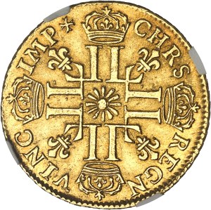 Louis XIV (1643-1715). Louis d'or au soleil de Béarn 1709, cow, Pau.