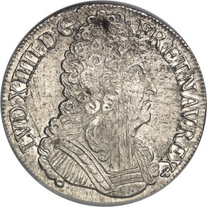 Louis XIV (1643-1715). Three-crowned shield 1714, E, Tours.