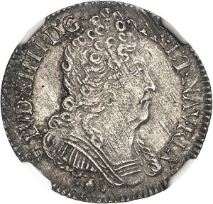 Louis XIV (1643-1715). Tenth of a shield with three crowns 1710, L, Bayonne.