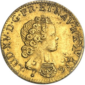 Louis XV (1715-1774). Demi-louis d’or aux insignes 1716, W, Lille.