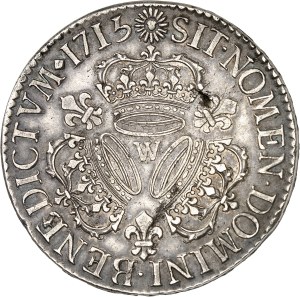 Louis XV (1715-1774). Three-crowned shield 1715, W, Lille.