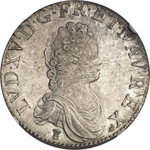 Louis XV (1715-1774). Écu dit Vertugadin, flan neuf 1716, 9, Rennes.