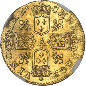 Louis XV (1715-1774). Quart de louis d’or dit “de Noailles” 1717, A, Paris.