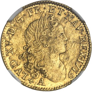 Louis XV (1715-1774). Louis d’or à la croix chevalier 1719, A, Paris.
