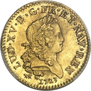 Louis XV (1715-1774). Louis d'or dit Mirliton aux palmes courtes 1723, A, Paris.