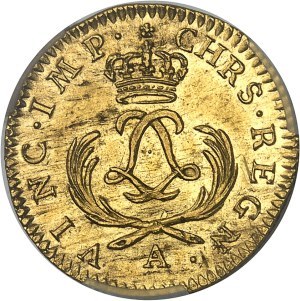 Louis XV (1715-1774). Louis d'or dit Mirliton aux palmes courtes 1723, A, Paris.