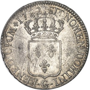 Louis XV (1715-1774). Écu de France 1722, G, Poitiers.