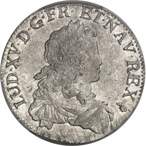 Louis XV (1715-1774). Écu de France, flan neuf 1724, O, Riom.
