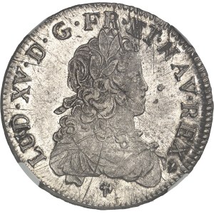 Louis XV (1715-1774). Écu de France, flan neuf 1724, 9, Rennes.