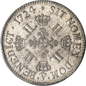 Louis XV (1715-1774). Shield of eight Ls 1724, V, Troyes.