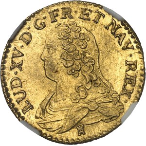 Louis XV (1715-1774). Louis d’or aux lunettes 1727, M, Toulouse.