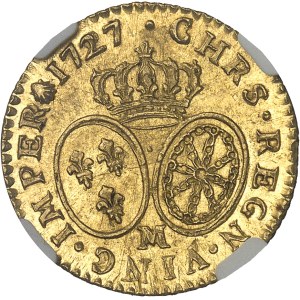 Louis XV (1715-1774). Louis d’or aux lunettes 1727, M, Toulouse.