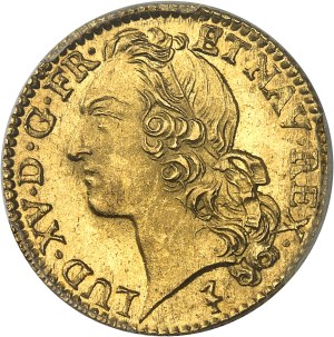 Louis XV (1715-1774). Louis d'or au bandeau 1748, W, Lille.