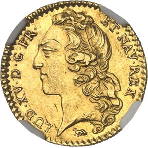 Louis XV (1715-1774). Demi-louis d’or au bandeau 1741, A, Paris.