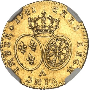 Louis XV (1715-1774). Half-louis d'or au bandeau 1741, A, Paris.