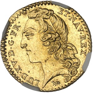 Louis XV (1715-1774). Demi-louis d’or au bandeau 1749, 2e semestre, A, Paris.