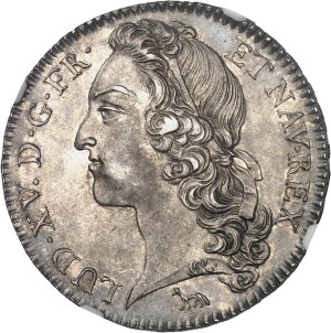 Louis XV (1715-1774). Preseries of the half executive to the headband, Flan bruni (PROOF) 1741, A, Paris.