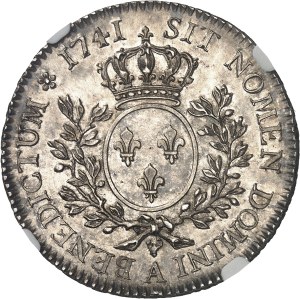 Louis XV (1715-1774). Preseries of the half executive to the headband, Flan bruni (PROOF) 1741, A, Paris.