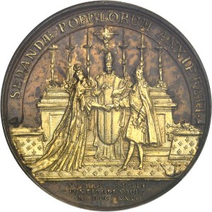 Louis XV (1715-1774). Medal, marriage of Louis XV and Marie Leszczynska, by Jean Duvivier, Frappe spéciale (SP) 1725, Paris.