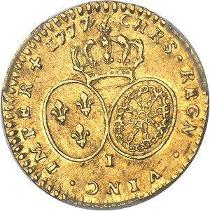 Louis XVI (1774-1792). Half-louis d'or aux lunettes 1777, I, Limoges.