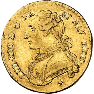 Louis XVI (1774-1792). Demi-louis d’or aux lunettes 1784, A, Paris.