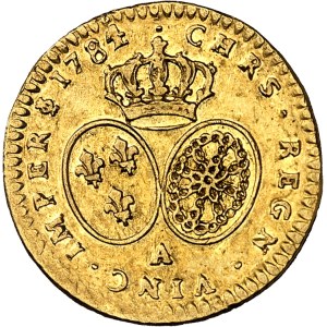Louis XVI (1774-1792). Demi-louis d’or aux lunettes 1784, A, Paris.