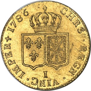 Louis XVI (1774-1792). Double louis d'or à la tête nue 1786/5, I, Limoges.