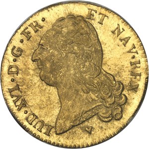Louis XVI (1774-1792). Double louis d'or à la tête nue 1791/0, BB, Strasbourg.
