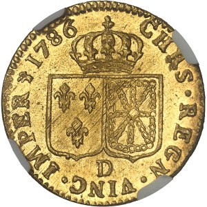 Louis XVI (1774-1792). Louis d’or à la tête nue 1786, 2d semestre, D, Lyon.