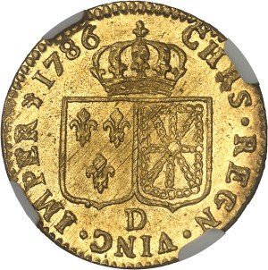 Louis XVI (1774-1792). Louis d'or à la tête nue 1786, 2d semester, D, Lyon.