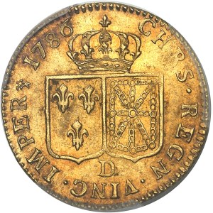 Louis XVI (1774-1792). Louis d’or à la tête nue 1786, 2d semestre, D, Lyon.
