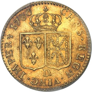 Louis XVI (1774-1792). Louis d'or à la tête nue 1786, 2d semester, D, Lyon.