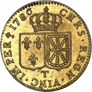 Louis XVI (1774-1792). Louis d'or à la tête nue 1786, 2d semester, T, Nantes.