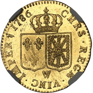 Louis XVI (1774-1792). Louis d’or à la tête nue 1786, W, Lille.