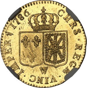 Louis XVI (1774-1792). Louis d'or à la tête nue 1786, W, Lille.