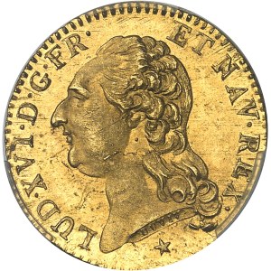 Louis XVI (1774-1792). Louis d’or à la tête nue 1786, W, Lille.