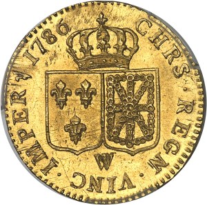 Louis XVI (1774-1792). Louis d'or à la tête nue 1786, W, Lille.